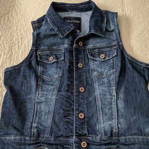 Dark Wash Jean Vest Jacket - Maurices